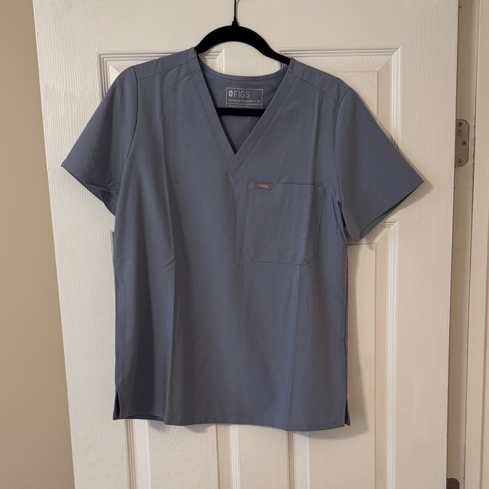 FIGS Women’s Blue V-Neck Scrub Top